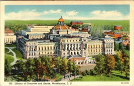 Postcard Washington, D.C. Library of Congress and Annex Linen  - £3.95 GBP