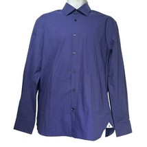 john varvatos usa slim fit purple plaid button up dress shirt Size 15 1/... - $19.79