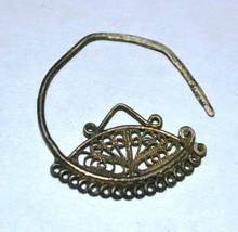 ANCIENT BYZANTINE SILVER EARRING CIRCA 400-600 AD - $98.90