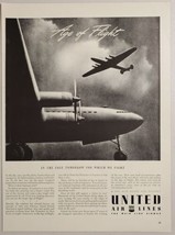 1942 Print Ad United Air Lines WW2 Transport Planes in Flight Main Line Airways - £10.96 GBP