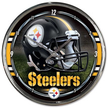 Pittsburgh Steelers Chrome Clock - NFL - £29.11 GBP