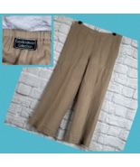 Vintage Carol Anderson Collection Recortada Plisado Lino Pantalones Muje... - $24.93