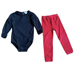 Girls Outfit 24 mo Long Sleeve One Piece And Gymboree Leggings 2-3 Years - $7.91