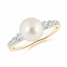 Angara 8mm South Sea Cultured Pearl Ring in 14K Yello... - £2,298.94 GBP