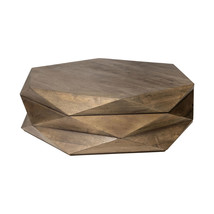 48" Brown Solid And Manufactured Wood Hexagon Coffee Table - $34,752.01 MXN