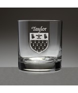 Taylor Irish Coat of Arms Tumbler Glasses - Set of 4 (Sand Etched) - $1,222.45 MXN