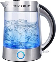 Electric Kettle with Upgraded Stainless Steel Filter, Inner Lid &amp; Bottom, Glass  - £39.16 GBP