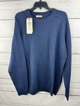 Selected Homme Mens 100 % Wool  Crewneck Sweater Blue Size X-Large NWT New - £22.40 GBP