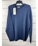 Selected Homme Mens 100 % Wool  Crewneck Sweater Blue Size X-Large NWT New - £22.08 GBP