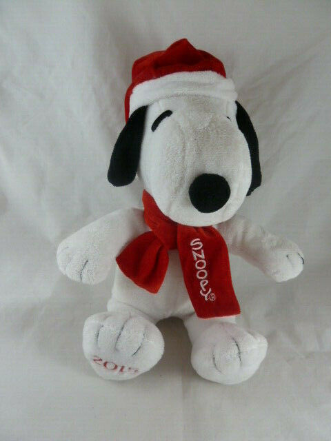 Christmas Peanuts Snoopy Plush Toy 2015 Embroidered Name and date with music 13" - $14.84