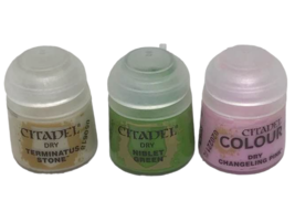 Citadel Colour Paint DRY Changeling Pink Niblet Green Terminatus Stone L... - $21.73