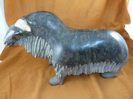 AKOX-5 Rare Vtg Newgaleak Qimirpik Signed Muskox Serpentine Figurine Inuit Art - £1,384.50 GBP