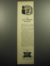 1957 Miller High Life Beer Ad - An Old Chinese Custom - £14.60 GBP
