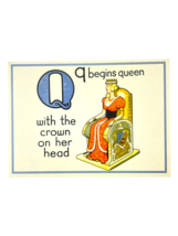 Cavallini Letter Q Framable Nursery Art 1930s Repro Alphabet Flash Card ... - $8.90