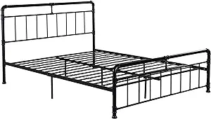 Christopher Knight Home Sally Queen-Size Iron Bed Frame, Minimal, Indust... - £239.77 GBP
