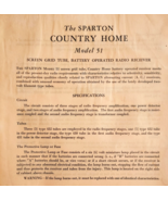 1931 Sparton Radio Country Home Model 51 Info Advertisement Catalog Page... - $373.69 MXN