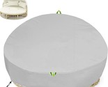 Outdoor Daybed Cover Waterproof, 600D Round Patio Sofa Cover,, Ø88&quot;X35&#39;&#39;... - $59.95