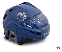 Connor McDavid Auto &amp; Inscr &quot;1,000 POINTS 11.14.24&quot; Oilers Authentic Hel... - $2,695.00