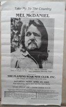 Mel McDaniel Vintage 1983 Flyer 11*17 Flaming Star Nite Club Country Deb... - £11.61 GBP