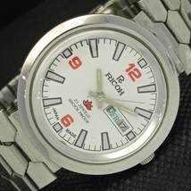 Vintage Ricoh R31 Automatic Japan Mens D/D Oval Shape White Watch 587f-a309729-6 - £23.58 GBP