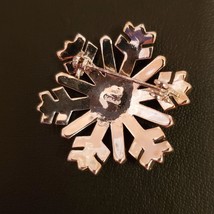 Vintage Monet Crystal Snowflake Brooch, Silver Tone Holiday Pin, Sparkling Gift image 5