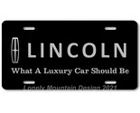 Lincoln Luxury Car Inspired Art on Black FLAT Aluminum Novelty License T... - $16.19