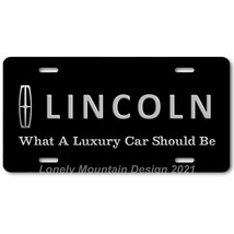 Lincoln Luxury Car Inspired Art on Black FLAT Aluminum Novelty License T... - $16.19