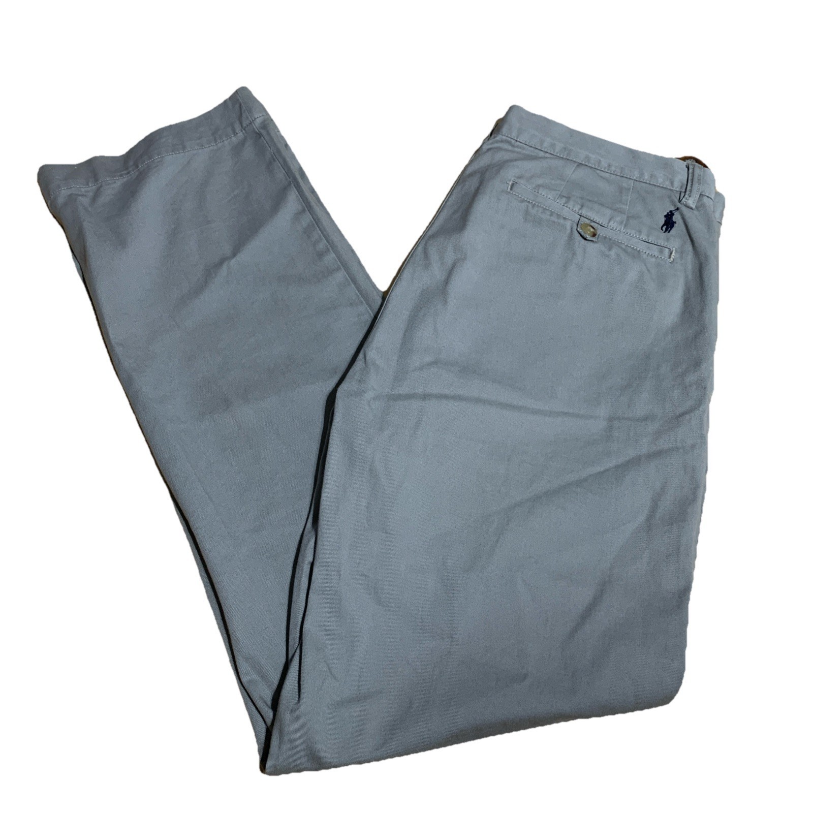 Polo Ralph Lauren Men&#39;s Pants Gray Classic Fit Cotton Blend Twill Sz 33x32 - $27.72