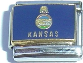 Kansas State Flag Italian Charm - $8.88
