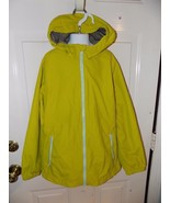 Lands End Green Zipper Front Nylon Hooded Jacket Size 10/12 Kids EUC - £14.92 GBP