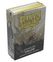 Dragon Shield Japanese Size Valor 60 Matte Dual Sleeves Sir Brightsteel ... - $13.81