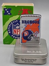 VINTAGE 1997 Denver BRONCOS Chrome Zippo Lighter #448 - NEW in PACKAGE  - £36.75 GBP