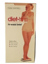 Vintage Diet-Trim Hi-Waist Brief Firm Control Beige Large - £23.35 GBP