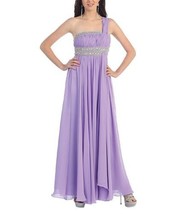 MayQueen Lilac One-Shoulder Maxi Dress Size 22 - £60.43 GBP