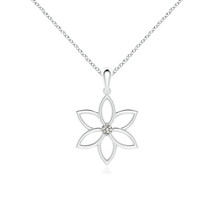 ANGARA Natural Diamond Trillium Pendant Necklace in Silver (K I3, 2.2MM) - $206.10