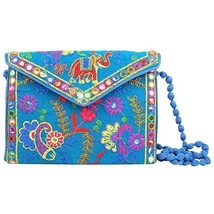 Women Girls sling handbag with Indian traditional Rajasthan artwork SB E... - £20.48 GBP