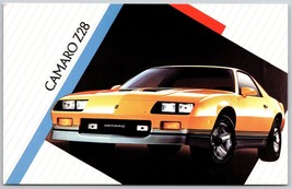 1986 Chevrolet Camaro Z28 2 Door Sedan Automobile Adv. Chrome Postcard - £4.00 GBP