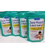 LOT 4 Epsom Salt Sore Muscle &amp; Back Soak Eucalyptus/Peppermint scented 1... - $29.69