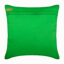 Green Art Deco Geo Pattern, Silk Throw Pillow Covers-Green Envy, 16&quot;x16&quot; - £31.00 GBP+