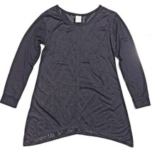 The Balance Collection by Marika Sheer Black Yoga Top Size M asymmetrical hem - £10.38 GBP