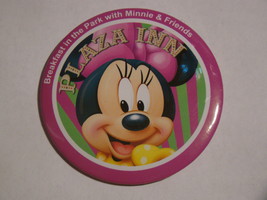 Breakfast in the Park with Minnie &amp; Friends PLAZA INN Button - $8.00