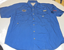 Florida Gators college short sleeve button front shirt Men&#39;s L Columbia Sportswr - £20.23 GBP
