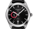 Tissot T-Classic PR 100 Dual Time Quartz Men&#39;S Watch T1014521605100 Leather - £134.42 GBP