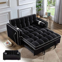 3 in 1 Pull Out Convertible Sofa Bed with USB Ports - 55&quot; Modern Velvet ... - $496.34+