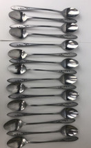 Rare Vintage 16 pc Imperial Stainless Korea Tea Spoons with Pattern 7 1/4 Inch  - £11.41 GBP