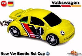  HTF KEYCHAIN YELLOW VW NEW BEETLE GREAT GIFT MATCHBOX SIZE - $863.09 MXN