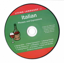 Living Language Italian Phrases and Expressions CD. Come with NO CASE - $6.89