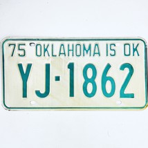 1975 United States Oklahoma Oklahoma County Passenger License Plate YJ-1862 - £14.72 GBP