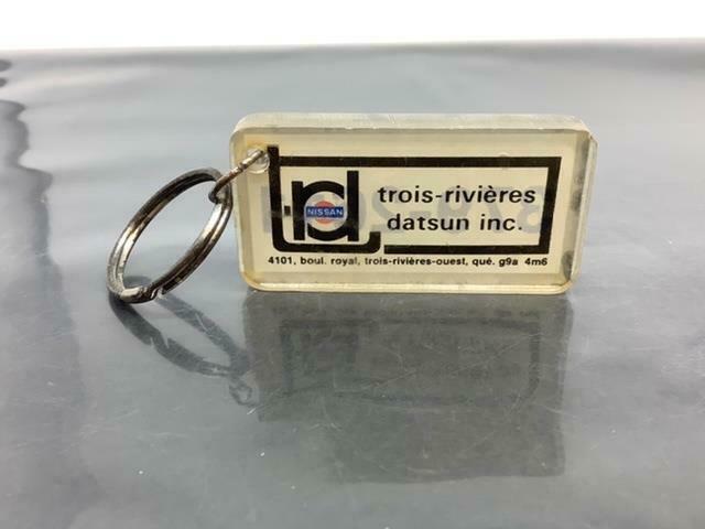 Vintage Promo Keyring TROIS-RIVIERES DATSUN Keychain NISSAN Ancien Porte-Clés - $7.54