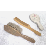 3PC Antique Baby Brush Comb Mirror Set 4 - 3 1/8 Inch Floral - $22.30 CAD